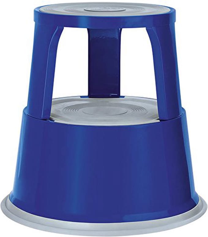 Rollhocker gemaakt van metaal, blauw