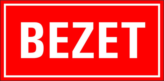 Bezet magneetsticker 100 x 50 mm