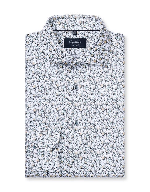 OLYMP Signature Overhemd, Tailored Fit, Signature Kent, Wit