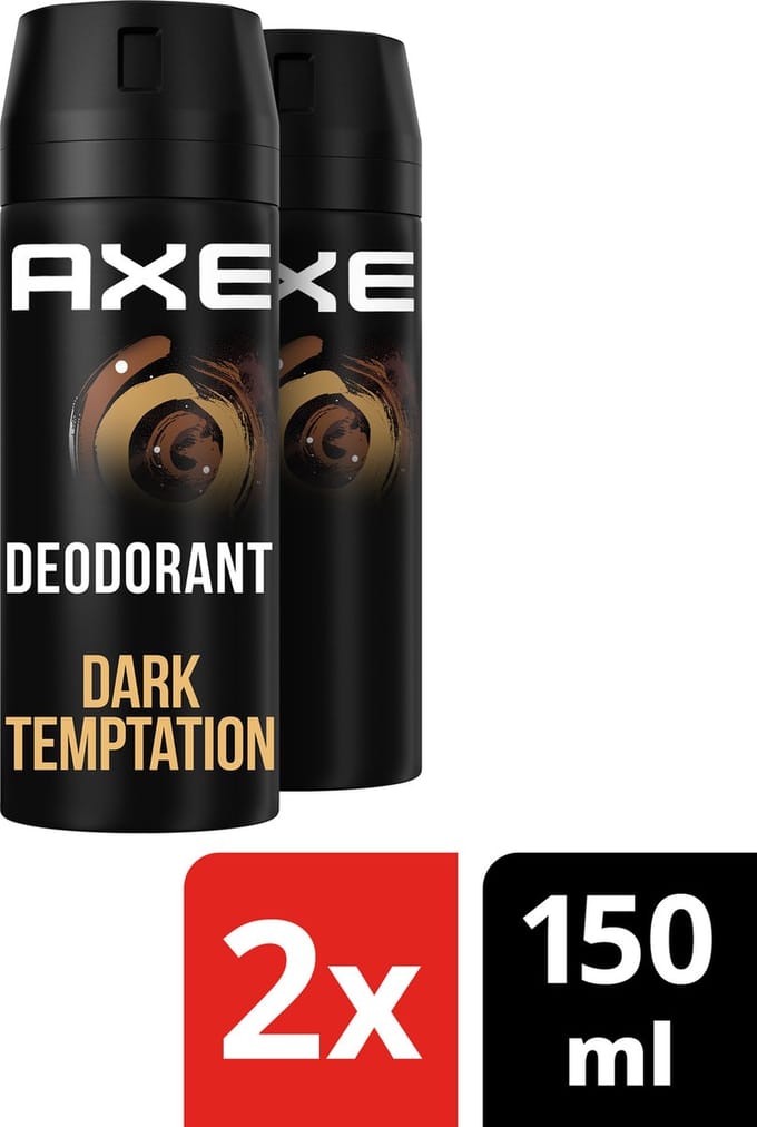 Axe Dark Temptation Deodorant Bodyspray - 2 x 150 ml - Voordeelverpakking