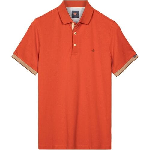 Baileys Polo Two-Tone Details Cotton Subtle Stretch Abrikoos / male