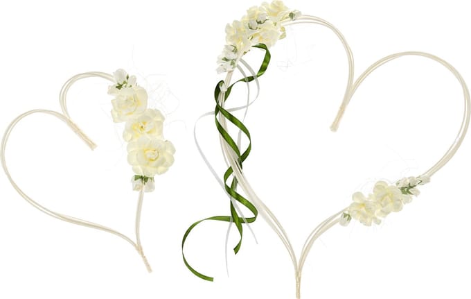 Hart decoratie Cream