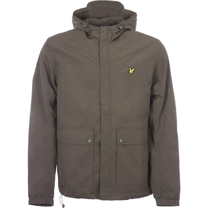 Lyle & Scott jack met capuchon en zakken - Olijfgroen