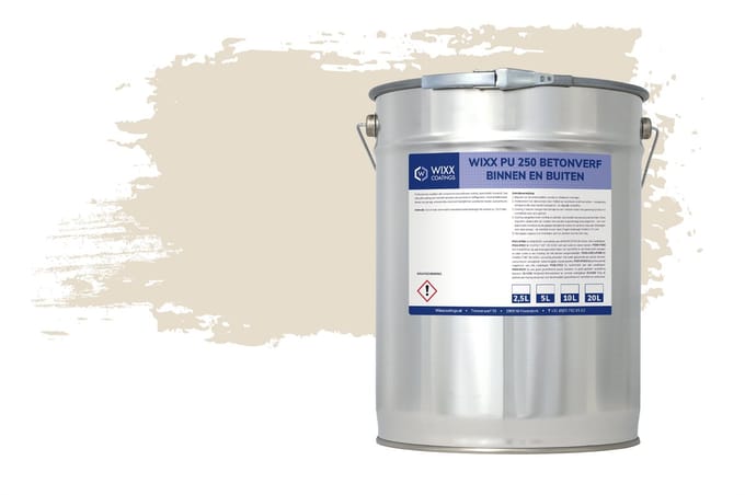 Wixx PU 250 Betonverf Buiten en Binnen - 20L - RAL 1013 | Parelwit