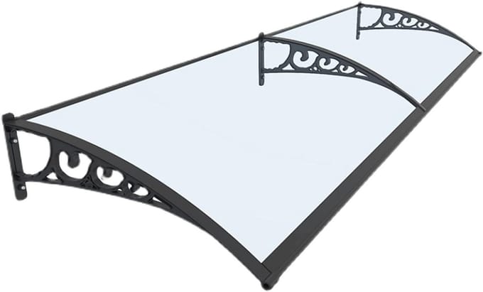 Terraszonnescherm - Deur luifel - Bescherming buiten - Polycarbonaat paneel - 60x140cm - Transparant