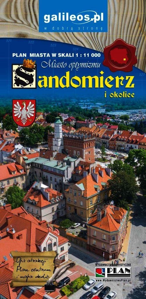 Sandomierz I Omgeving. Stadskaart / Stadsplan. Wyd. 2024. Galileo's
