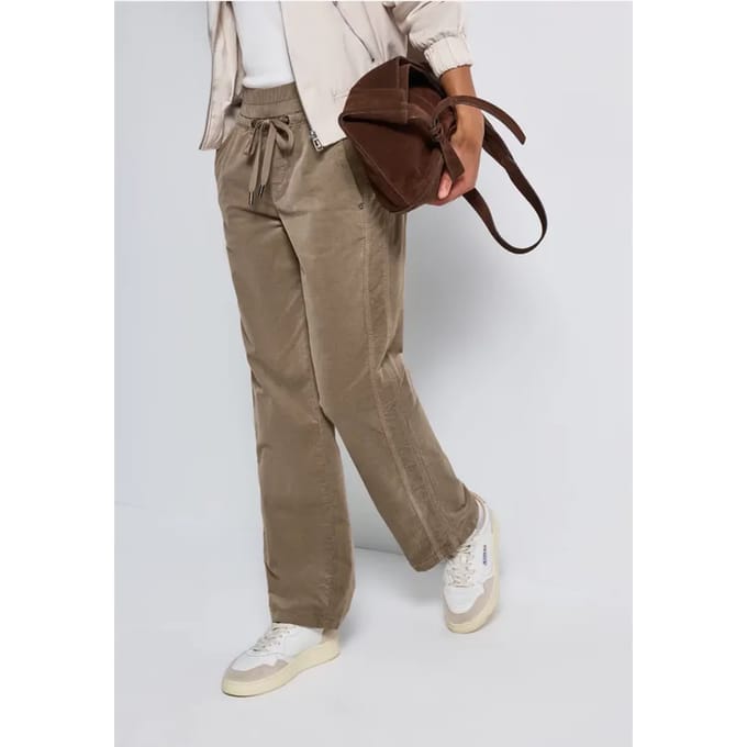 Gewassen look corduroy broek