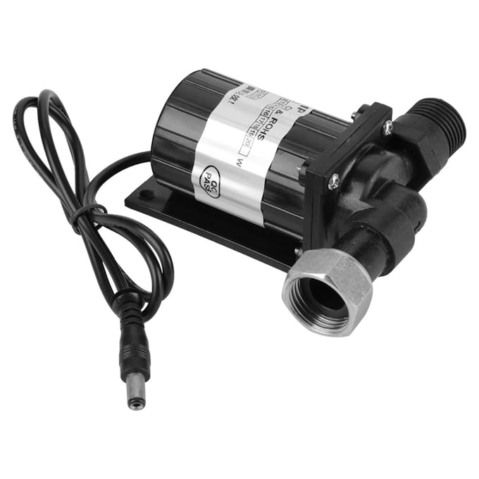 DC 12V 10W Zwarte Hoge Temperatuurbestendigheid Circulatie Laag Geluidsniveau Borstelloze Waterpomp