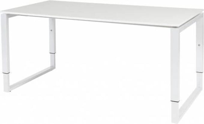Verstelbaar Bureau - Domino Plus 160x80 wit - wit frame