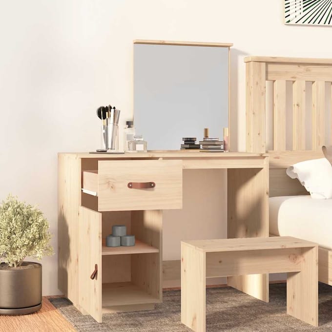 vidaXL - Kaptafel - 95x50x134 - cm - massief - grenenhout