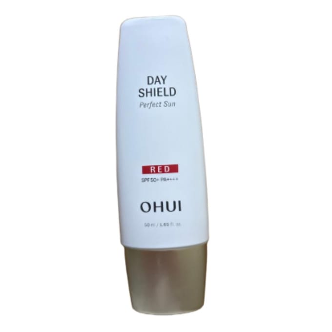 OHUI Day Shield Perfect Sun Red SPF50+ PA++++ 50ml – Crème Solaire Correction de Teint gray