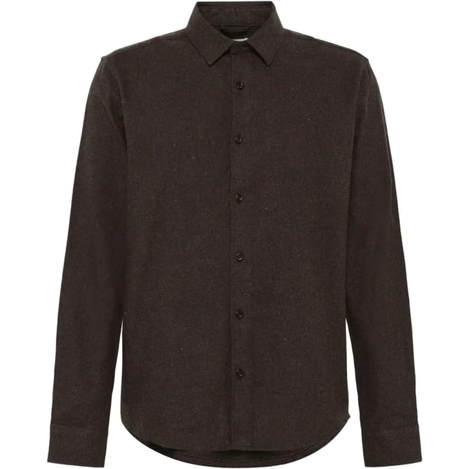 Flanellen overhemd met lange mouwen KnowledgeCotton Apparel Dune