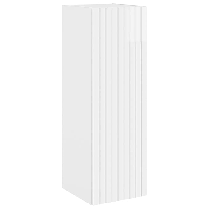 vidaXL - Wandgemonteerde - Badkamerkast - Hoogglans - Wit - 33 - x - 34,5 - x - 60 - cm