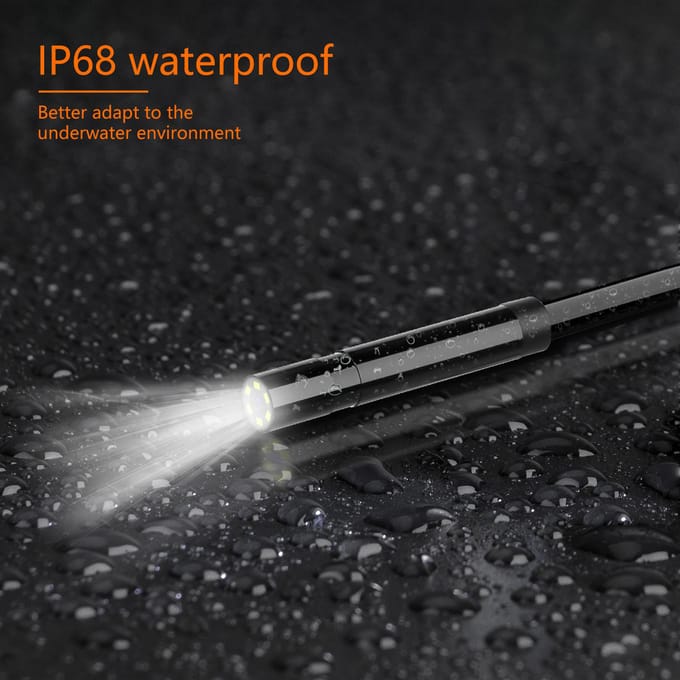 Industriële endoscoopcamera met dubbele camera 1920*1080P/2592*1944P 8 LED-licht IP68 waterdicht veelkleurig