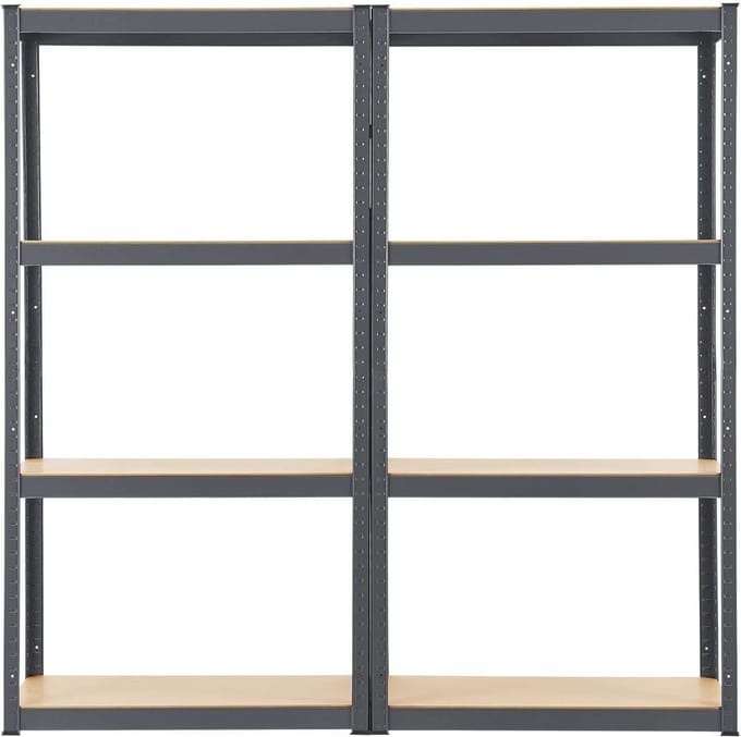 2 stuks Stellingkast / Magazijnstelling / Opbergkast - Easy - 160 x 80 x 40 cm - Grijs
