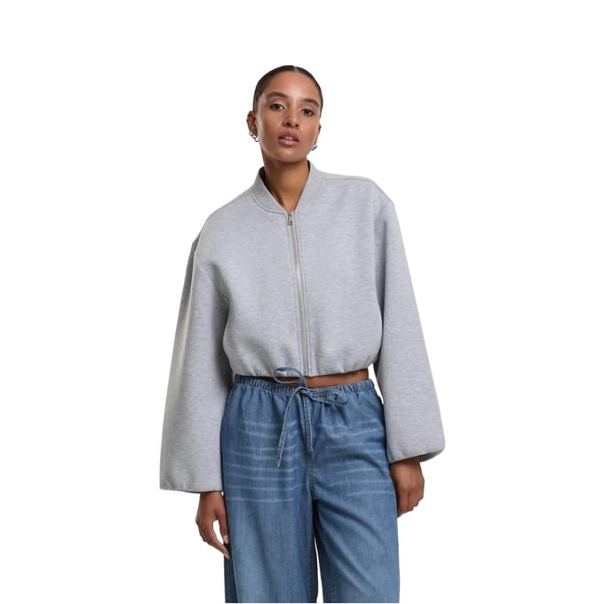 Urban Classics - Oversized Scuba Jacket - M - Grijs