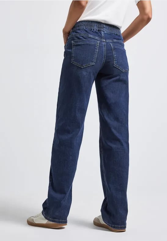 Jeans met elastische tailleband
