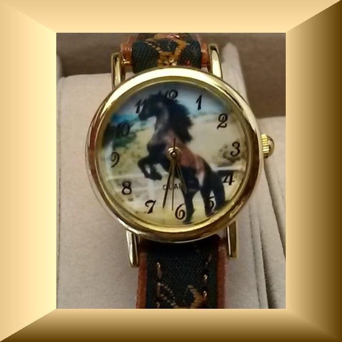 Kinderhorloge met Fries paard