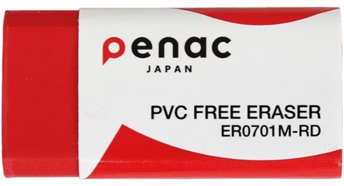 Penac Premium Gum - PVC vrije gum - Rood - 45x20 mm
