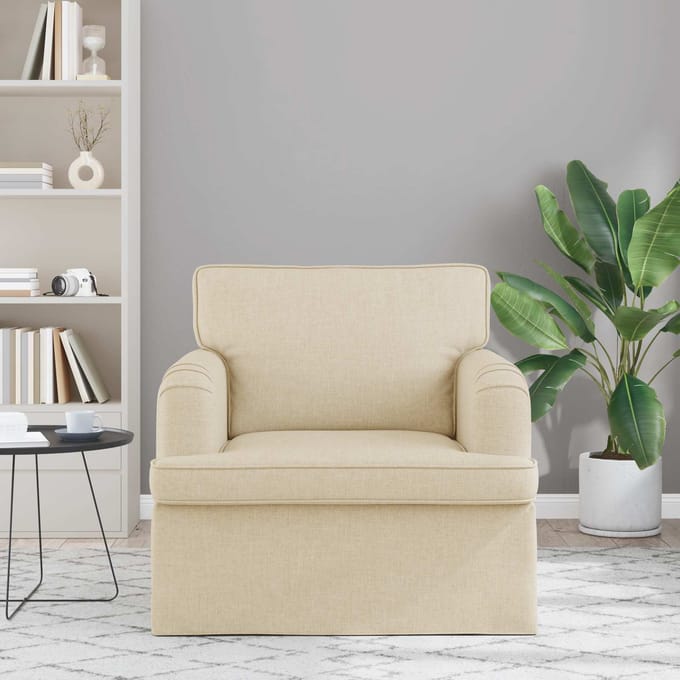 vidaXL - Bank - Crème - 84 - x - 80 - x - 85 - cm - Stof