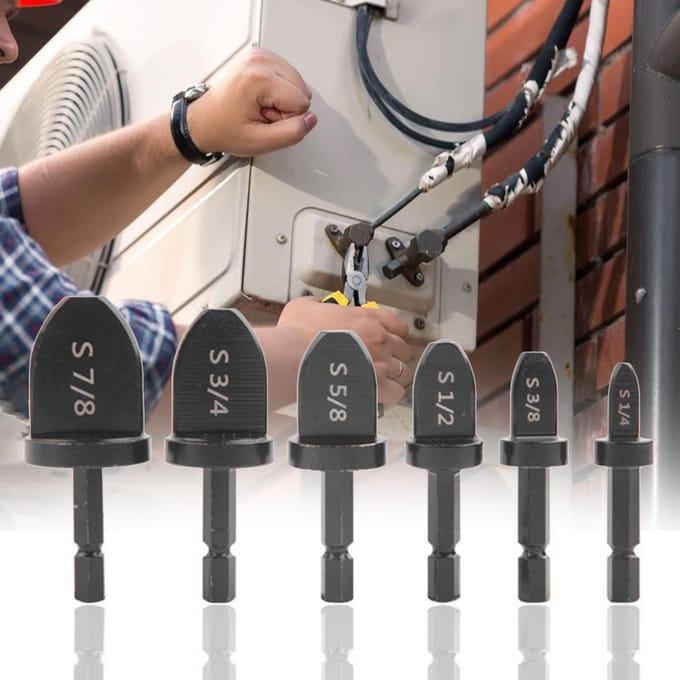 6 stuks buis expanders airconditioner koperen buis expander stuikgereedschap boor affakkelgereedschap 6Pcs