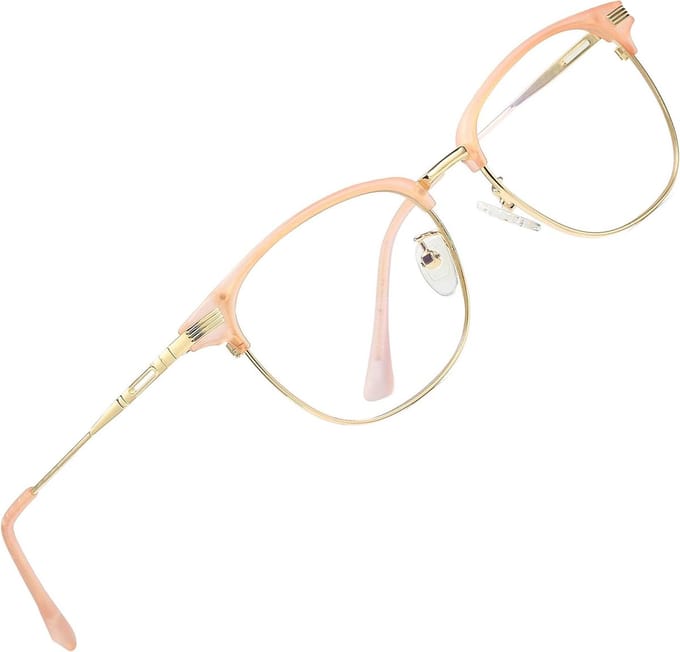 Blauw licht blokkerende bril - Computerbril oogbescherming - Schermtijd comfort - UV hoofdpijn vermindering - Medium - Roze