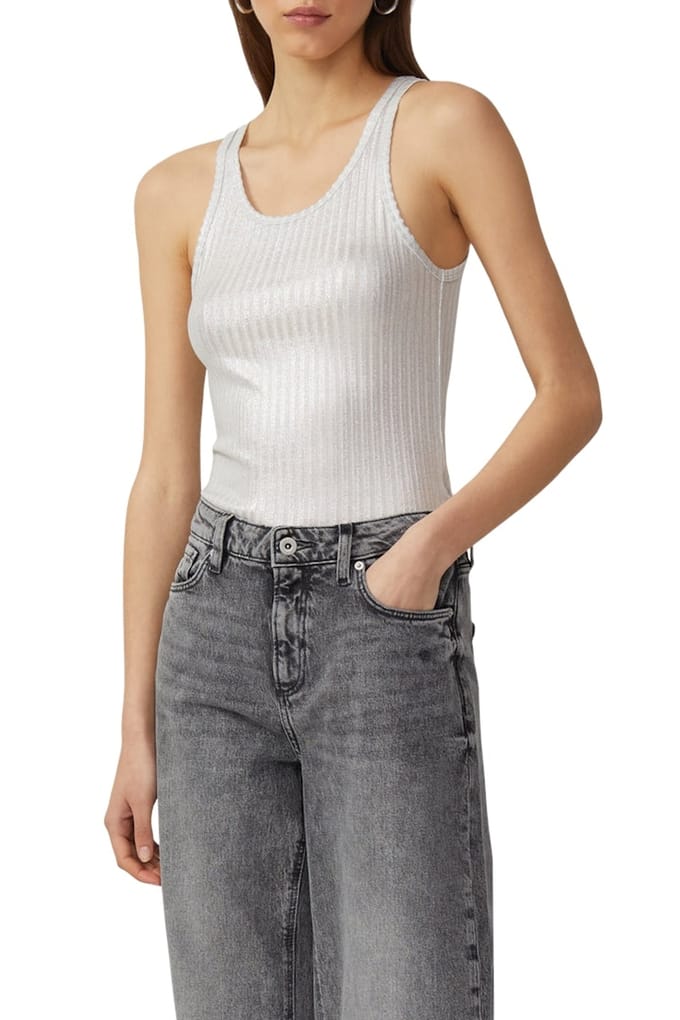 Q/S designed by - Dames t-shirt - Maat XL - Vrouwen - wit - polyester