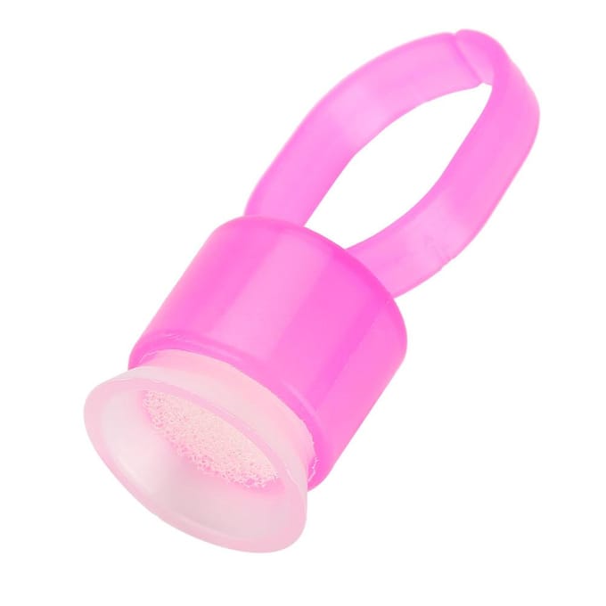 100 Stuks Set Wegwerp Tattoo Inkt Ring Cups Met Spons Pigment Houder Permanente Make-up Rood rood