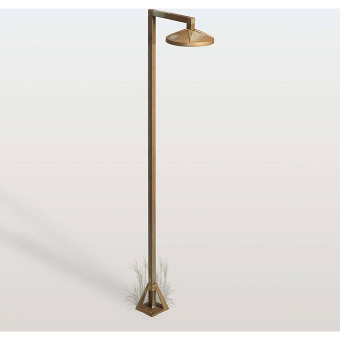 Moretti Luce LED tuinpadverlichting Aura Disk, 100 cm x 19,5 cm, antiek messing