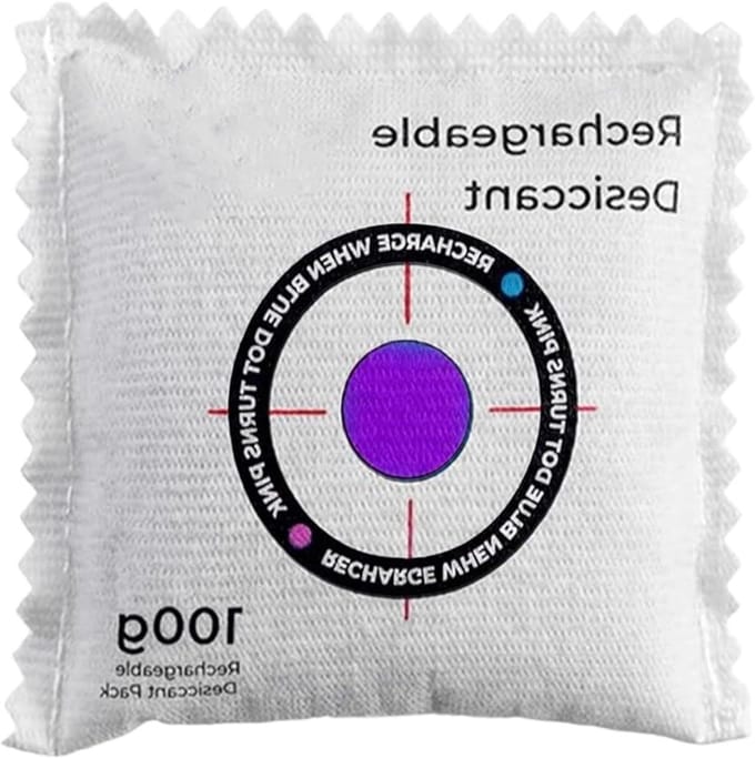 Vochtabsorber Zak - Droogmiddel Pakket - Vocht Preventie - Kleur Indicator - 4x11x4 cm - Grijs