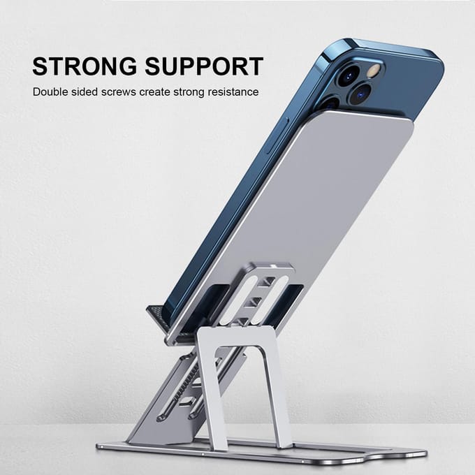 Opvouwbare Mobiele Telefoonhouder Tablet PC Smartphone Standaard Desktop Telefoonhouder Universeel Antislip wit