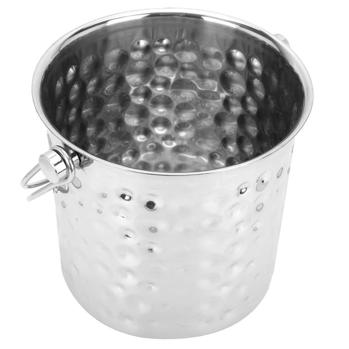 1L Roestvrijstalen IJsemmer Container Draagbare Champagnekoeler met Filter Huisbar Benodigdheden white
