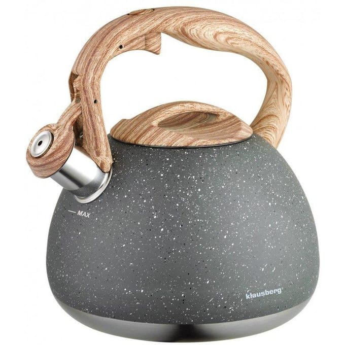 Klausberg 7509 - Fluitketel - grijs marmer - 2.8 liter