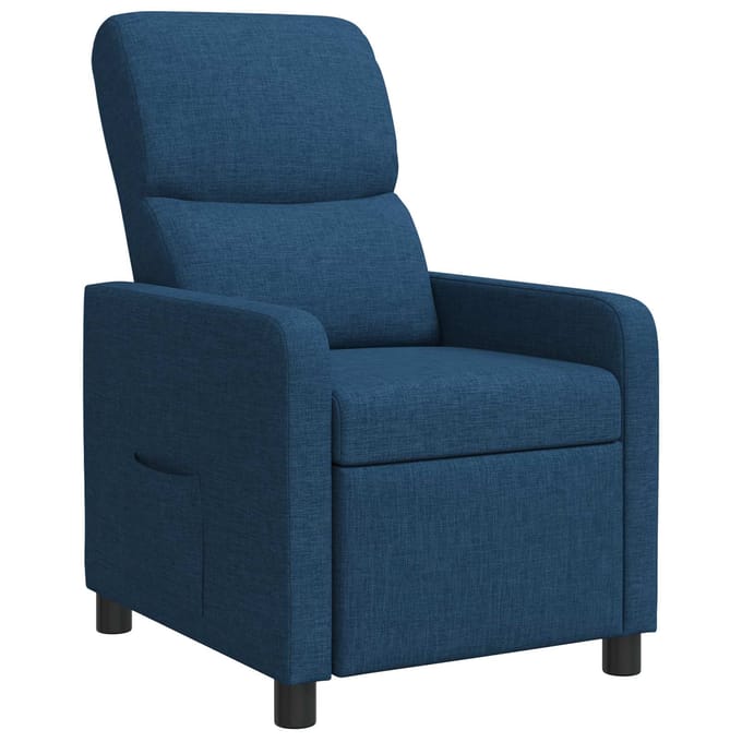vidaXL - Recliner - Blauw - Polyester
