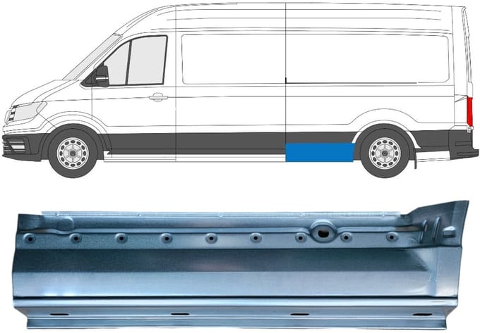 Reparatiepaneel achterspatbord voor Volkswagen Crafter 2017- / Links