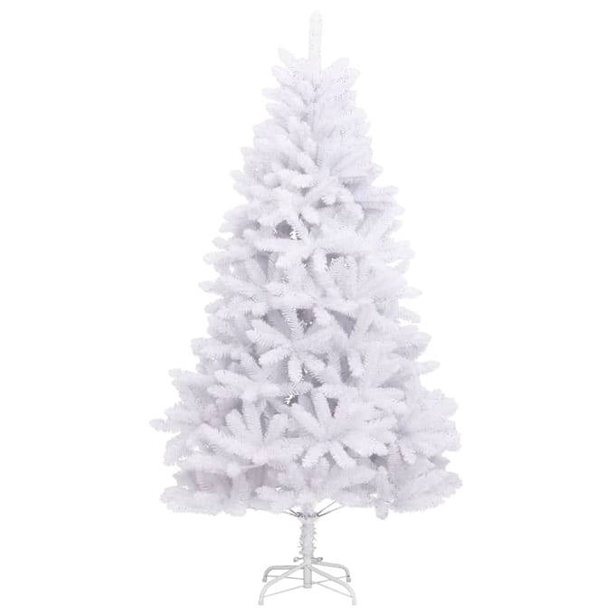 vidaXL - Kunstkerstboom - met - scharnieren - met - standaard - 300 - cm - wit