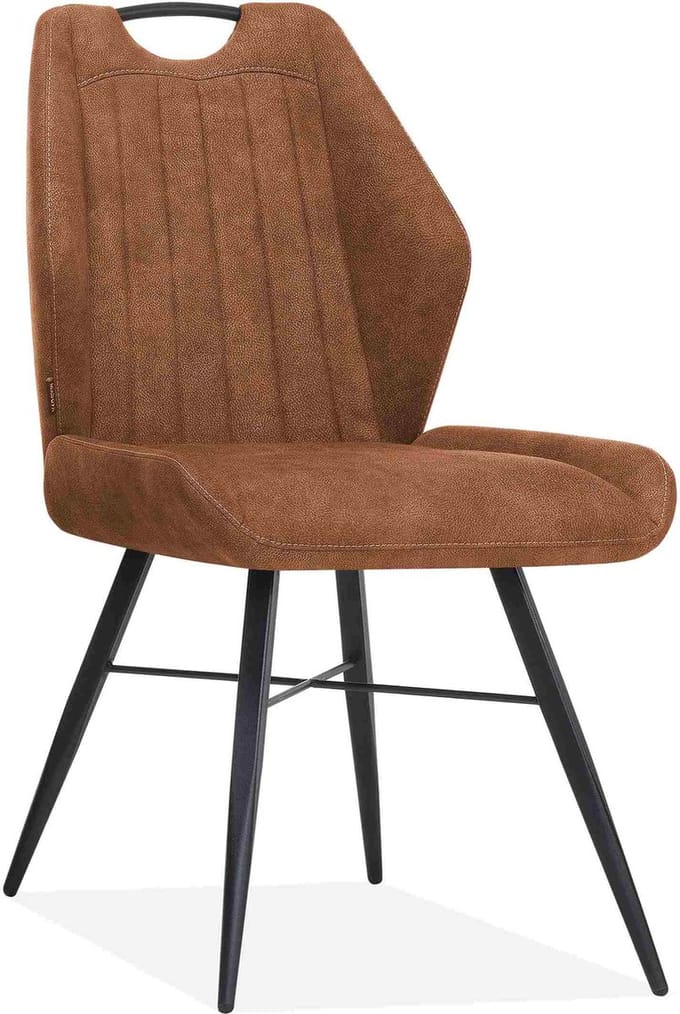 MX Sofa Eetkamerstoel Torro - kleur: Cognac - set van 2 stoelen