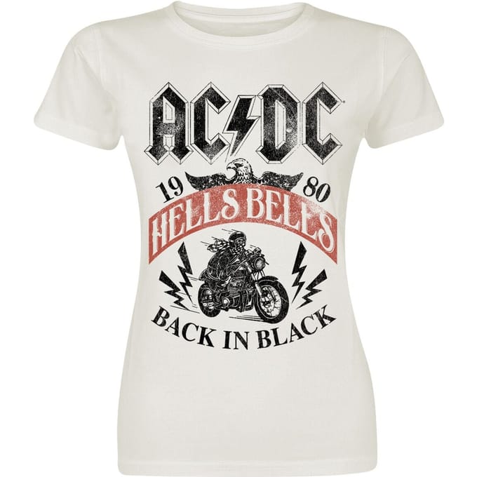 AC/DC T-shirt - Hells Bells - L tot XXL - voor Vrouwen - gebroken wit