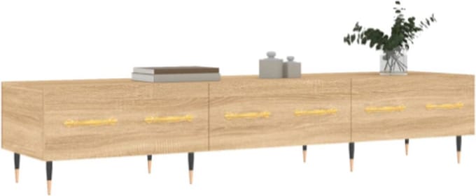 Tv-meubel 150x36x30 cm bewerkt hout sonoma eikenkleurig