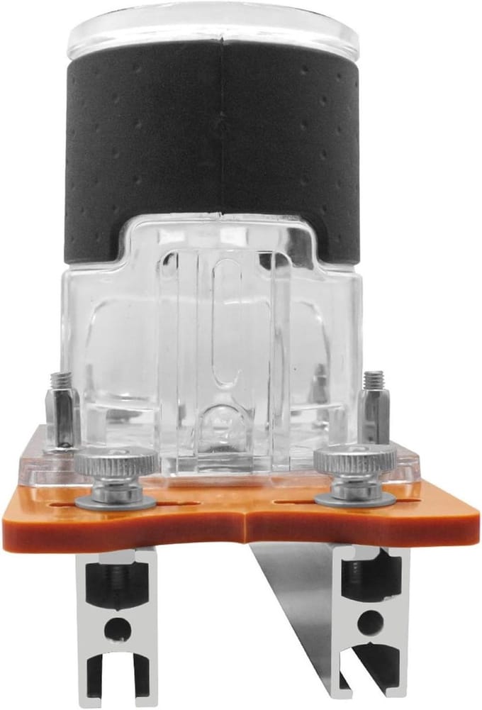 Houtfrees Basis - Palmfrees Sleufbeugel - Houtbewerking Precisie - Aluminium Legering - 0-5 cm Aanpasbaar - Zilver