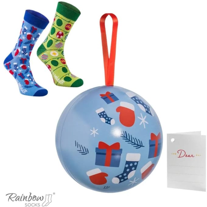 Rainbow Socks - Kerstsokken in Bal - Crea - Cadeau