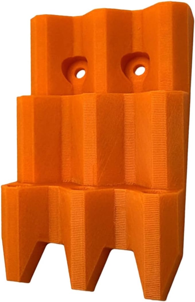 Wanddarthouder - Dart Opberger - Dagelijkse Training - 3D Geprint Ontwerp - 6 Vakken - Oranje