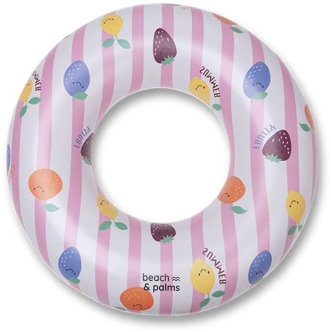 Beach & Palms - zwemband - Ø90 cm - Meerkleurig - zomer fruit gestreept - kind