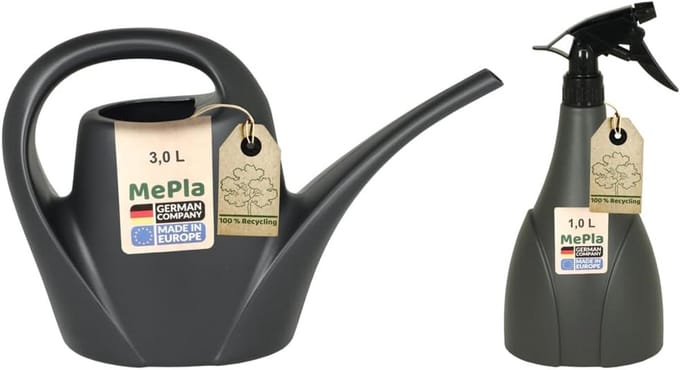 Set van 3,0L Gieter en 1,0L Plantensproeier - Antraciet, UV-bestendig