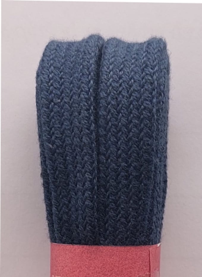 Strickers Veter - Jeans Blauw - Plat - Lengte 120 cm - Breedte 9 mm - Schoenveter