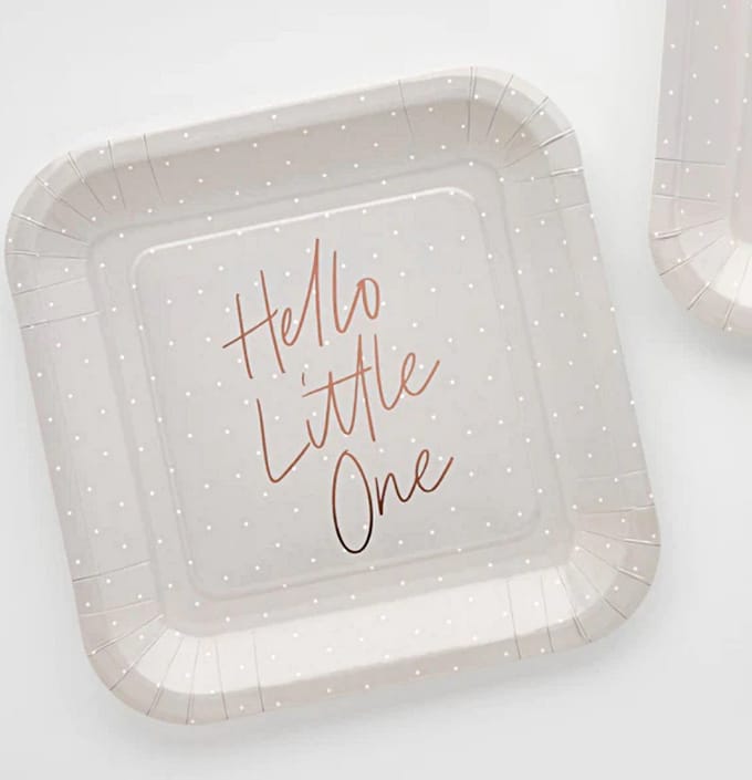 Hello Little One' - Rosé Goud & Stippen