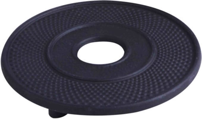 Pannen/theepot onderzetters - 2x stuks - Gietijzer - Zwart - 14 cm