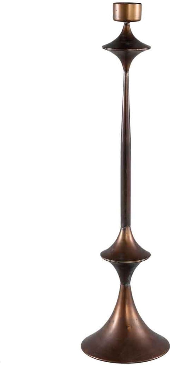 PTMD Danica Kandelaar - H74 x Ø19,5 cm - Metaal - Koper