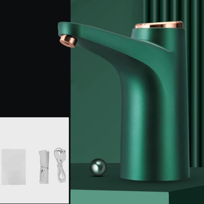 Distributeur de Bouteille d'Eau Pompe Électrique à Eau Potable à Chargement USB pour Bureau École Hôpitaux Rétro black