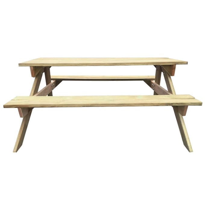 vidaXL - Picknicktafel - 150x135x71,5 - cm - hout